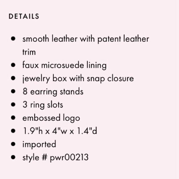 KATE SPADE GIFT/CANDY BOX LEATHER JEWELRY BOX IN RED CURRANT BLACK BOW NEW - Picture 9 of 10